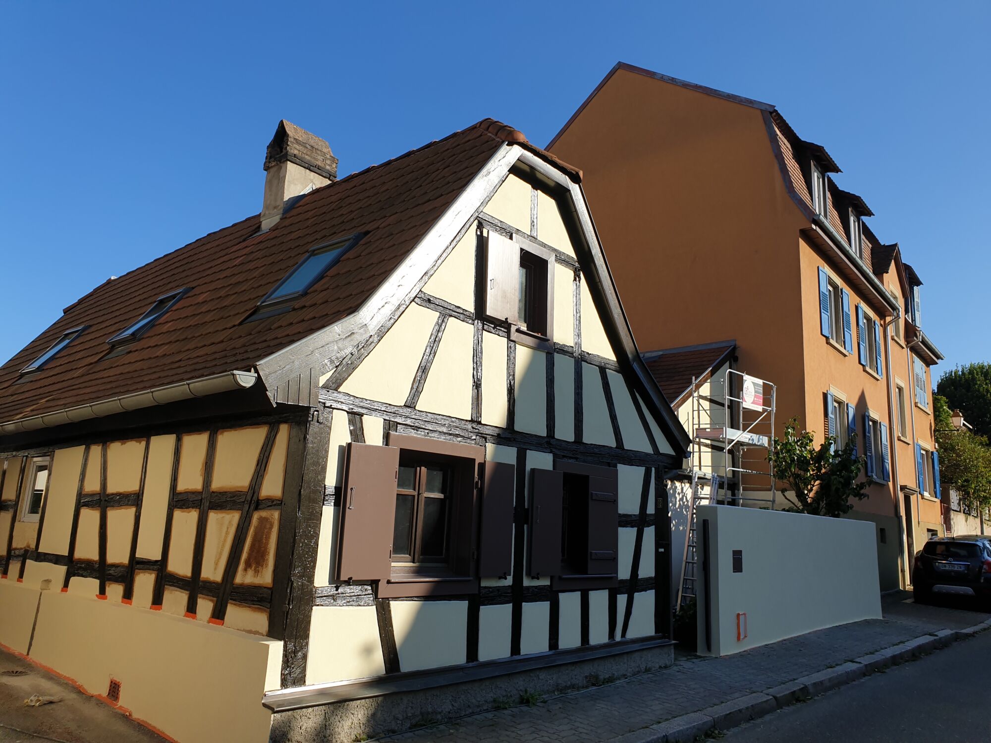 R&eacute;novation ravalement d’une maison &agrave; colombages sur Schiltigheim Erstein